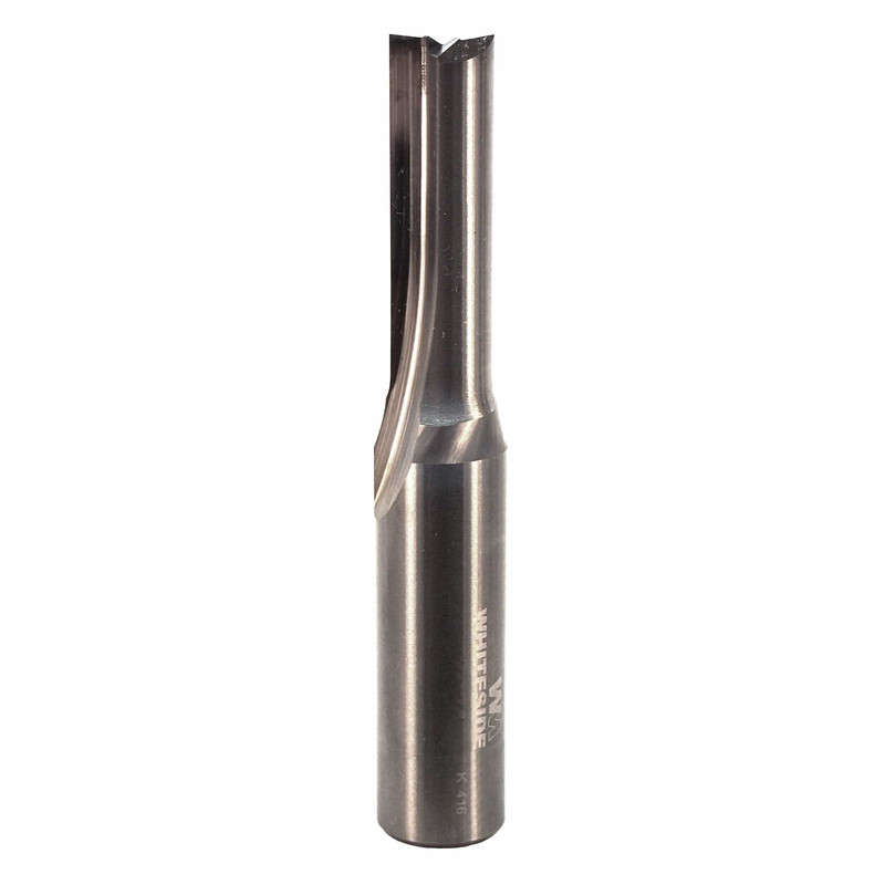 Solid Carbide Double Flute Straight Cut Router Bit - 1/2" SH - Diameter:3/8" - Cutting Length:1-1/4"